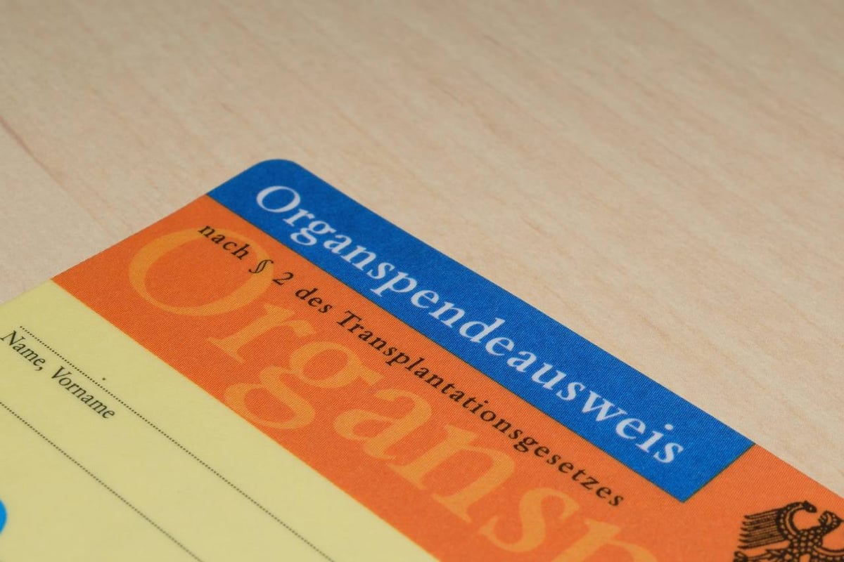Organspendeausweis um Entscheidungen zur Organspende zu dokumentieren.