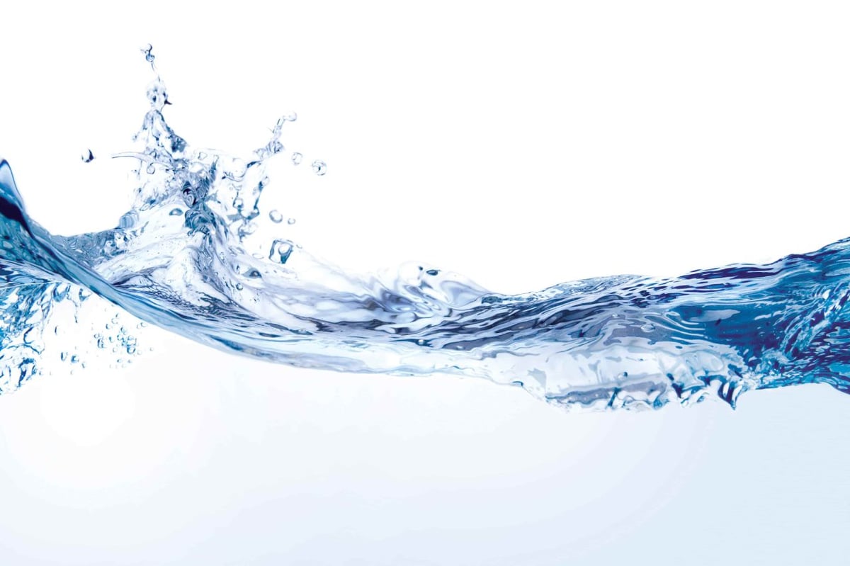 Eine aufgewirbelte Wasseroberfläche.