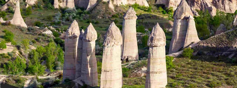 Felsformation in der Türkei im Tal der Liebe in Kappadokien.