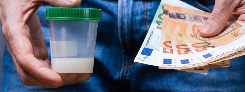 Samenspenden werden vergütet. In deutschen Städten und in Europa ist die Bezahlung unterschiedlich. Geld für Samenspende.