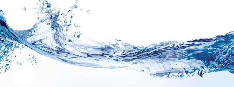 Eine aufgewirbelte Wasseroberfläche.